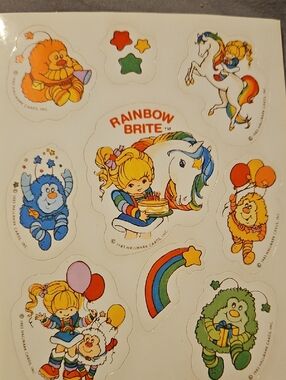 1983 Vintage Rainbow Brite Stickers - One Colorful Character Sticker Sheet